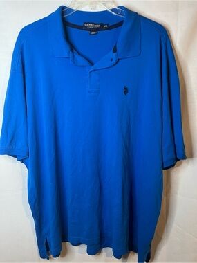 U.S. Polo Assn. Men’s Polo Shirt - Bright Blue with Navy Logo